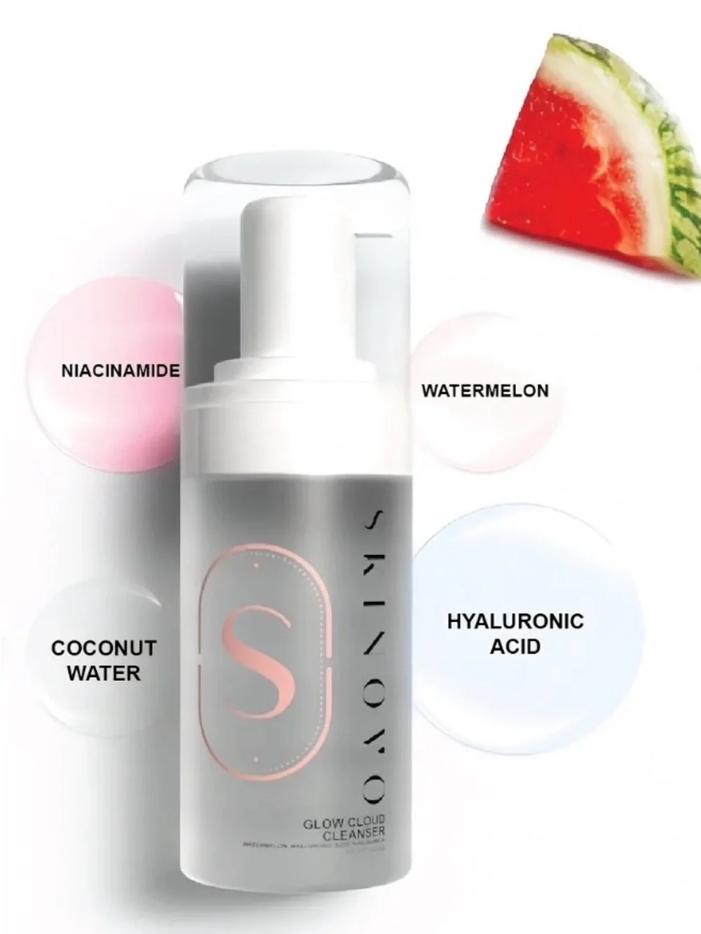Skinovo GLOW CLOUD Cleanser 100 ml – Gentle Foaming Facial Cleanser